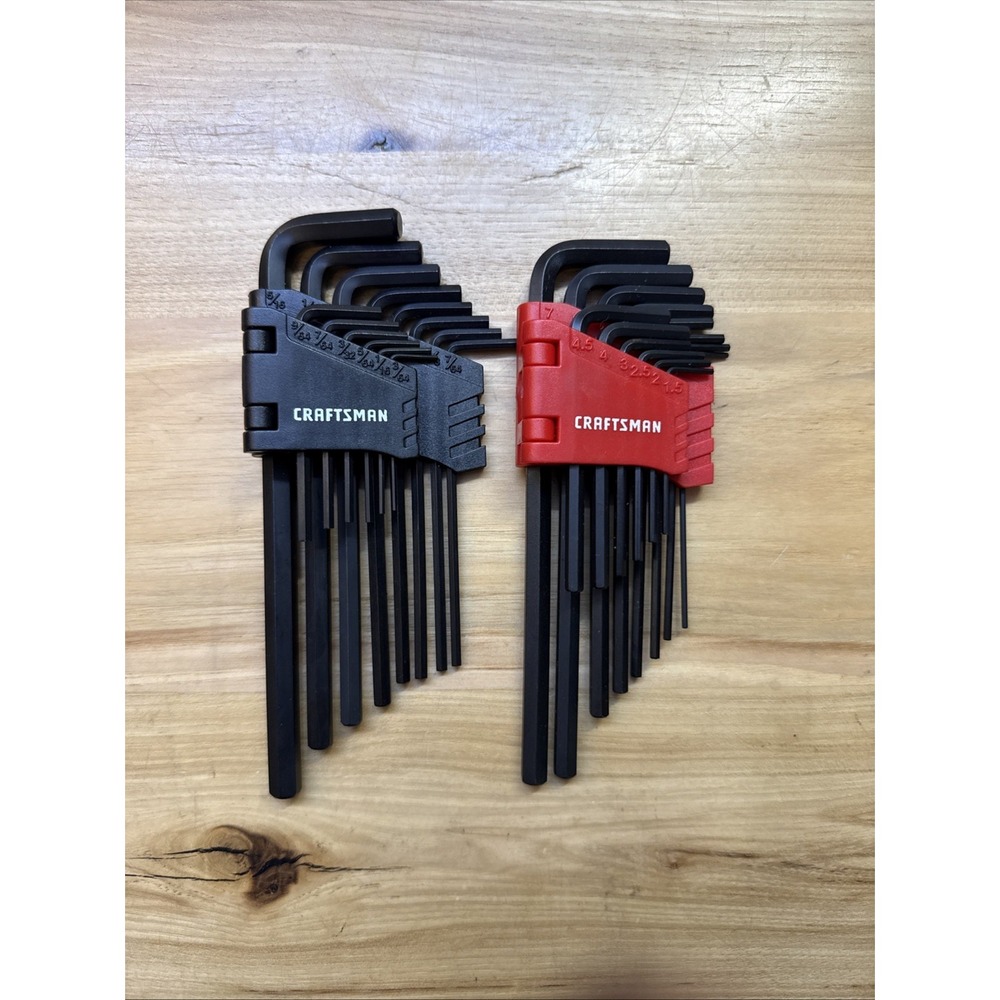 Allen / Wrench Hex Key Set - Craftsman 28 Pc SAE & METRIC Short and Long)